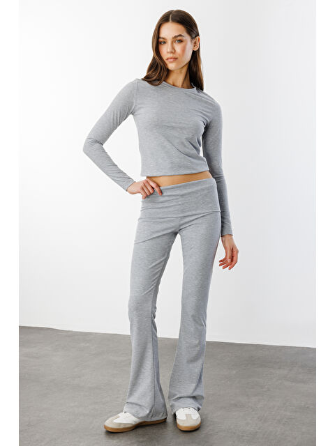 Genius Store Kadın İspanyol Paça Jarse Pantolon Flared İSPANYOLPAÇA-PANTOLON - S000371496-20600