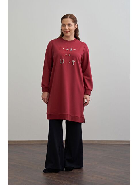 ALLDAY Bordo-Nakışlı Pamuklu Tunik - S000505471-19951