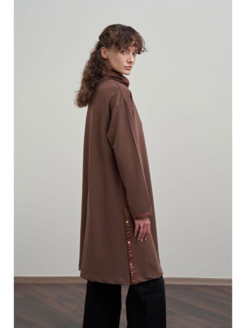 ALLDAY Kahve-Deri Biyeli Pamuklu Uzun Tunik - S000505472-19413