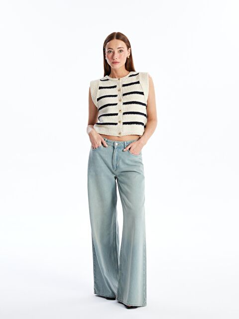 Dexia Savona - Lacivert Çizgili Triko Yelek - S000223067-37344