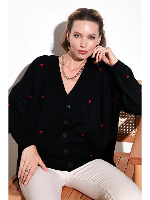 Lela Rahat Kesim V Yaka Triko Kadın Hırka 4616190 - S000273419-19351