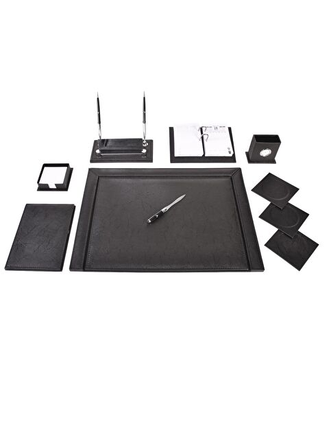 Gülpaş Sümen Takımı 11 Parça Napa Suni Deri Çift Kalemli Optik Siyah Kod:913 - S000360371-19351