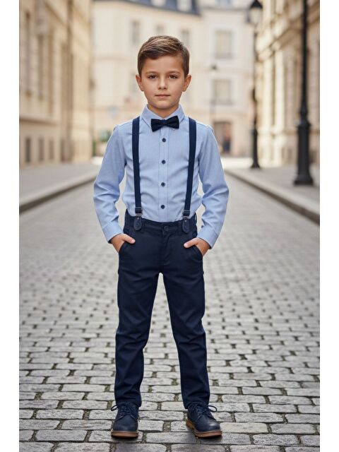Pina Kids Erkek Çocuk Askılı Papyonlu İkili Takım - S000521410-1342