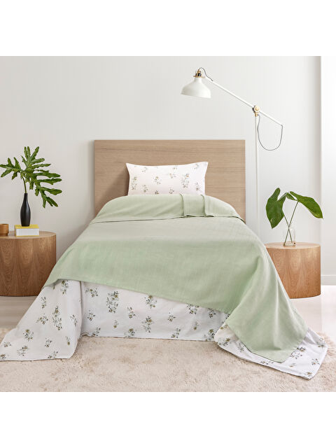 SCHAFER Home Hera Tek Kişilik Pike Takımı 3 Parça-Yeşil - S000439925-18194