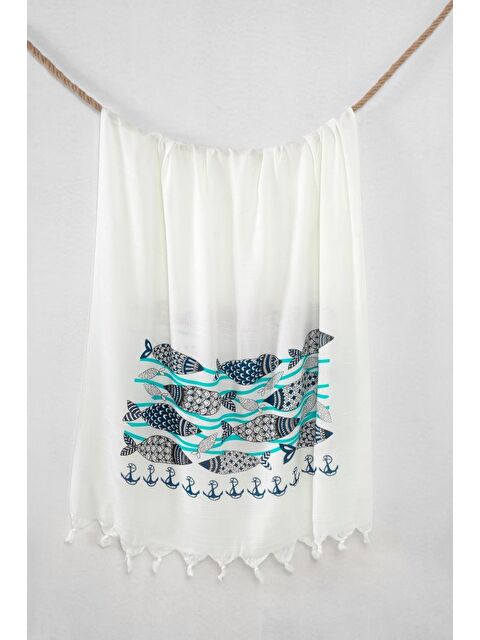 Mulberry Bambu Baskılı Peştemal Banyo Havlusu