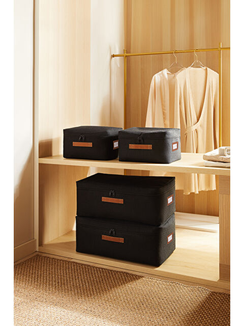 Ocean Home Textile 4'lü Siyah Renk Jüt Hurç Set - S000488843-19351