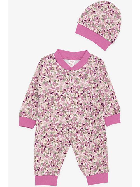 Breeze Kız Bebek Tulum Çiçek Desenli Karışık Renk (0-6 Ay) - S000332494-23173