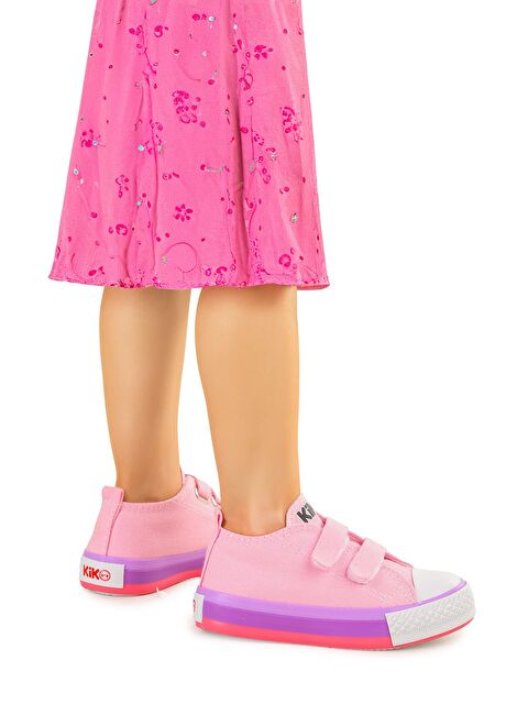 Kiko Kids Linen Cırtlı Kız Bebek Keten Spor Ayakkabı - S000216441-20024