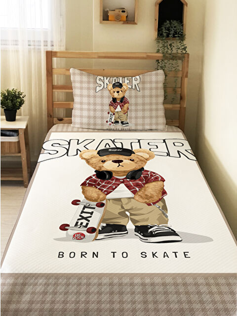 Evmila Desenli Tek Kişilik  Çocuk Pike Takımı   ÇARŞAFSIZ - S000284616-23173