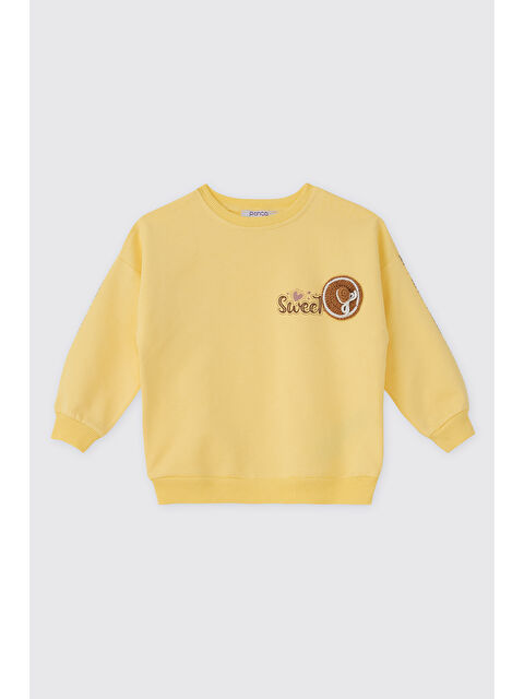 Panço Kız Bebek Sarı Sweatshirt