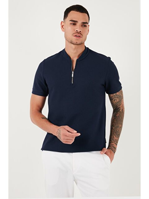 Buratti Pamuklu Regular Fit Yarım Fermuarlı Erkek Tişört 5902653 - S000012076-21164