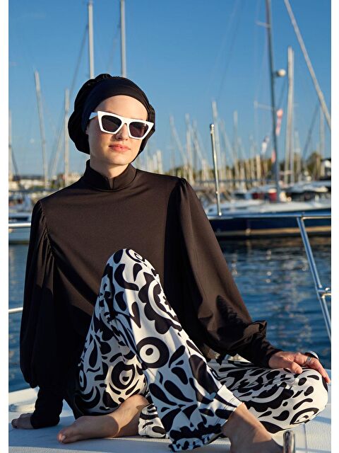 Mayovera Tasarım Mayo Asil Desenli Mayo Pantolon - S000373583-37424