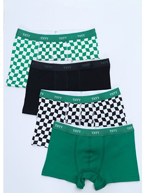 Toontoykids Erkek Çocuk Desen Baskılı 4lü Paket Boxer - S000474447-6354
