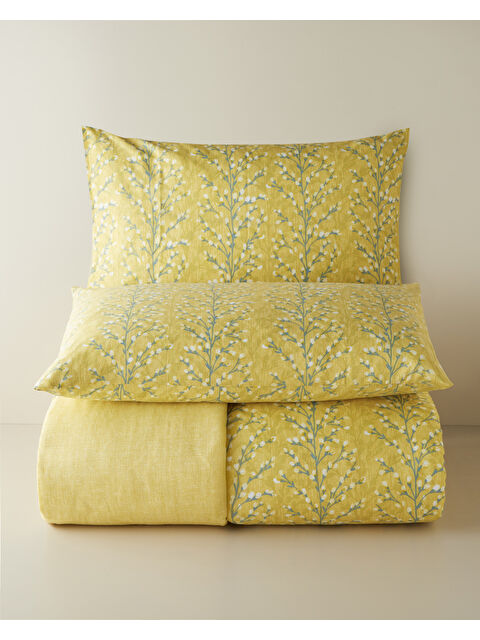 English Home Branchmist Kolay Ütülenir Çift Kişilik Nevresim Seti 200x220 cm Sarı - S000516782-20072