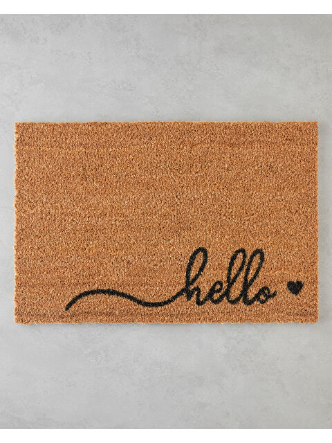 English Home Hello New Day Kapı Önü Paspası 40x60 cm Natural - S000516788-19413