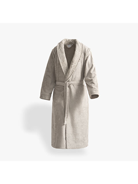 Green Black Fiorina Erkek Bornoz %100 Pamuk Jakarlı Bej - S000516785-19928