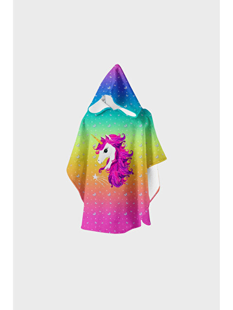 Slipstop Pammy Pamuklu Kapüşonlu UPF 50+ Korumalı Havlu Kız Çocuk Panço SP2312000001