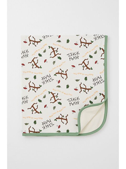 Breeze Yenidoğan Bebek Battaniyesi Ağaç Adam Desenli Ekru (75 X 85 Cm) - S000516802-19965