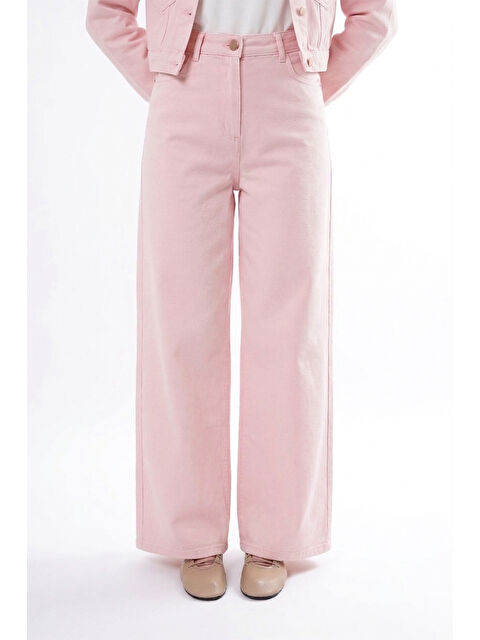 Remsa Bol Paça Denim Pantolon 350 Pembe