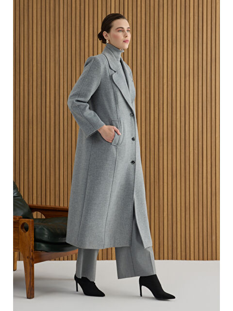 AKER Gri Kup Detaylı Kaban - S000479581-20600