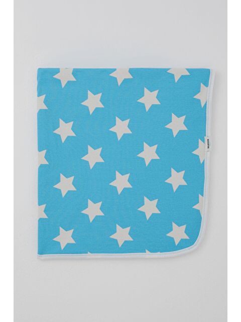 Breeze Yenidoğan Bebek Battaniyesi Yıldız Desenli Mavi (76 X 87 Cm) - S000516801-17234