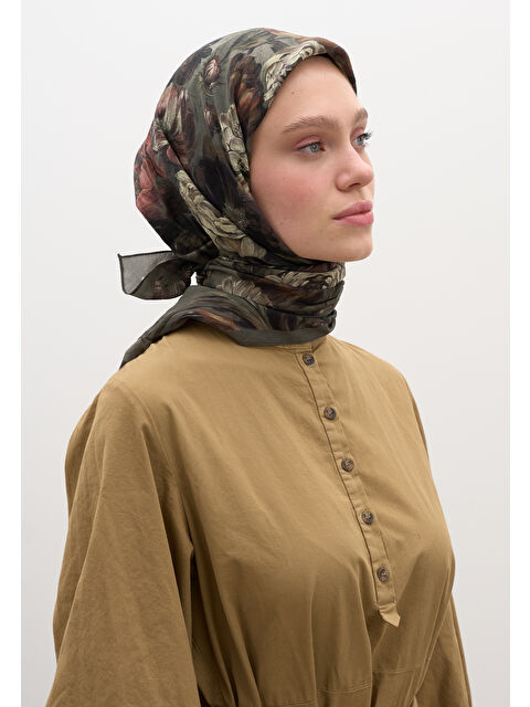 Fresh Scarfs Rosıne Desen Pamuklu Viskon Eşarp Çağla - S000458610-14939