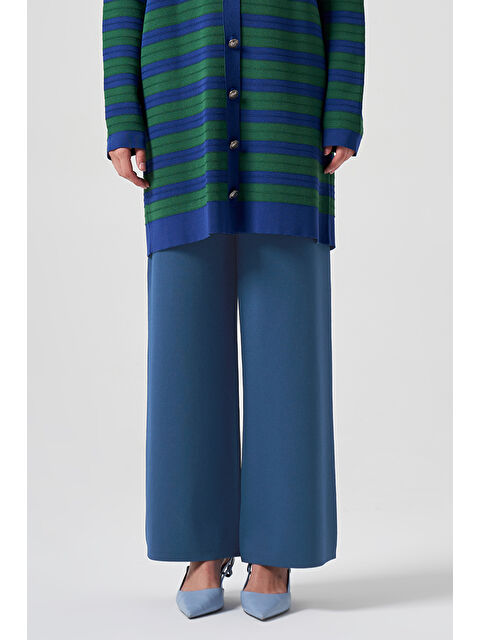 Nuss Merserize Bol Paça Pantolon 002 Mavi - S000473501-17234