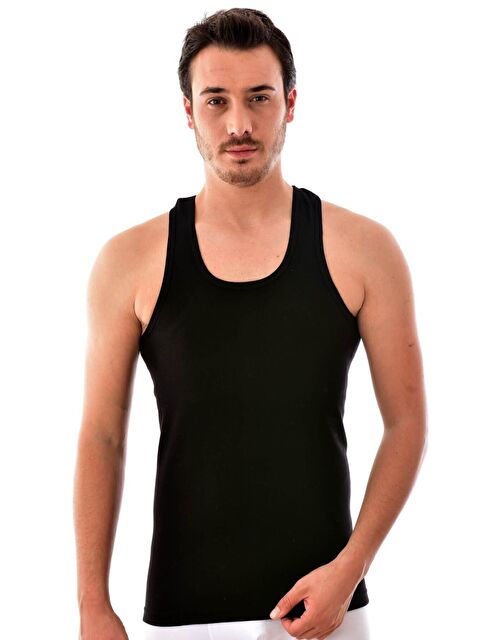 Tutku Erkek Siyah 6 Adet Pamuklu Spor Atlet 0118 - S000217547-19351