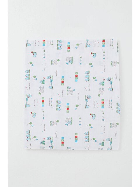 Breeze Yenidoğan Bebek Müslin Battaniye Sevimli Bebek Hayvancık Arkadaşlar Beyaz (77 X 93 Cm) - S000516811-20063