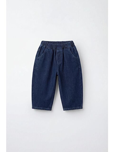 Magu Unisex Çocuk Pamuklu Koyu Lacivert Denim Pantolon
