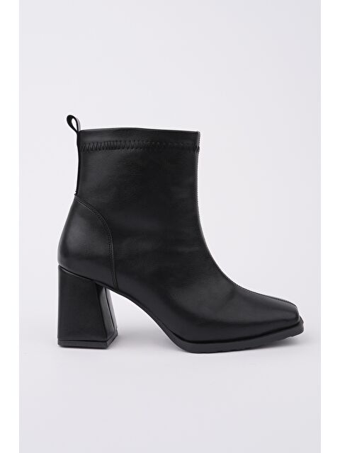 Muggo LUCİE Küt Burun Kalın Topuklu Fermuarlı Kadın Bot - S000445381-2530