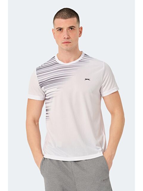 SLAZENGER Erkek Tişört Beyaz