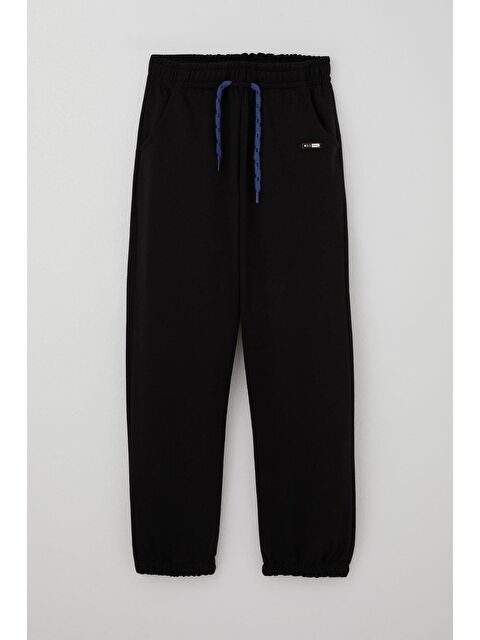 Breeze Erkek Çocuk Eşofman Altı Bağcık Aksesuarlı Arma Detaylı Siyah (4-8 Yaş) - S000506965-19351