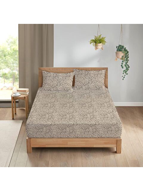 Evmila Ağaç Dalları Desen Baskılı Çift Kişilik 180x200 Çarşaf Takımı - S000124253-23173