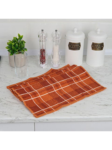 Evidea Soft Plaid Mutfak Havlusu - Kiremit - 40x66 cm - S000392133-18657