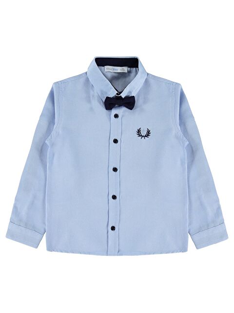 Zeyneva Timo Erkek Papyonlu Gömlek 6-9 Yaş - Mavi