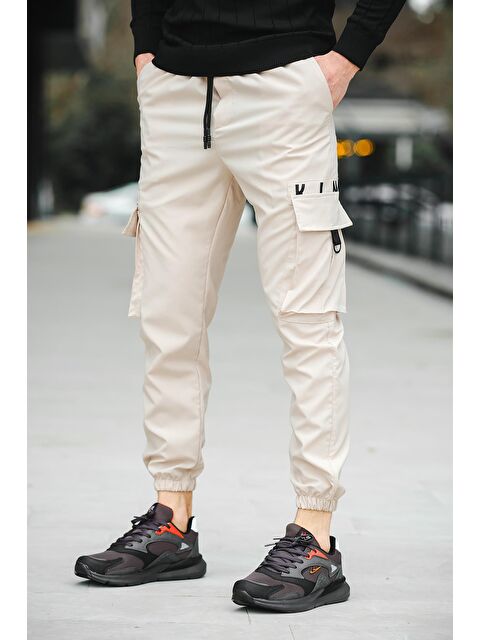 Oksit Pietro Slim Fit Kort Paraşüt Kargo Cepli Erkek Eşofman Alt - S000124704-19928