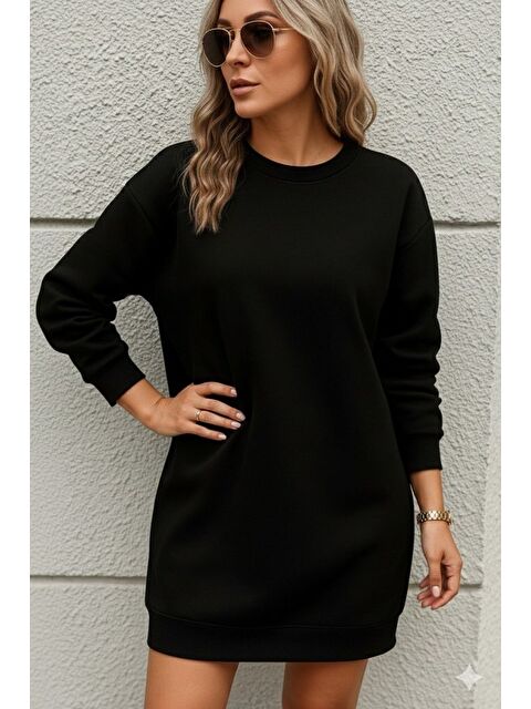 Jane's Kadın Uzun Kollu Bisiklet Yaka Iki Iplik Elbise - S000528798-19351