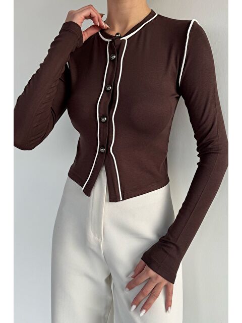 Gülseli Kadın Biyeli Elastanlı Hırka