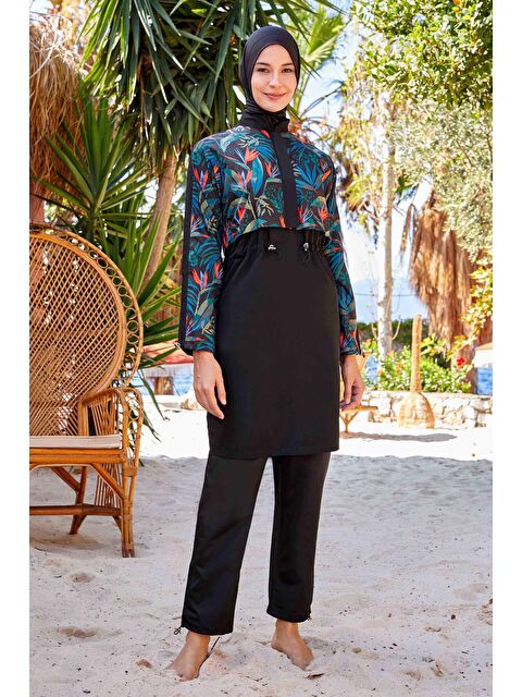 Adasea Tam Kapalı Tesettür Mayo Alvın 1422 Siyah - S000268698-19351