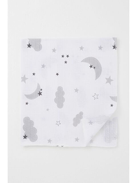 Breeze Yenidoğan Bebek Müslin Battaniye Gökyüzü Temalı Ekru (77 X 93 Cm) - S000516817-19965