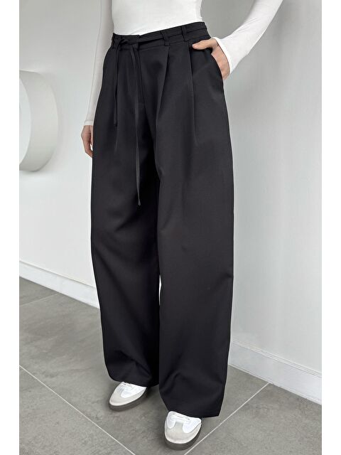 Gülseli Kadın Bel Bağcıklı Bol Paça Pantolon - S000517340-19351