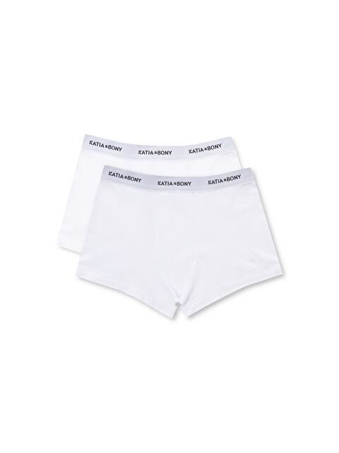 Katia And Bony 2'li Paket Basic Modal Erkek Boxer Beyaz/Beyaz - S000161265-20063