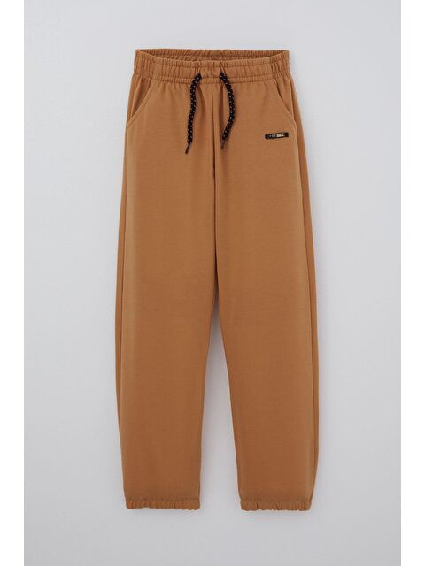 Breeze Erkek Çocuk Eşofman Altı Bağcık Aksesuarlı Arma Detaylı Açık Kahverengi (4-8 Yaş) - S000506965-17365