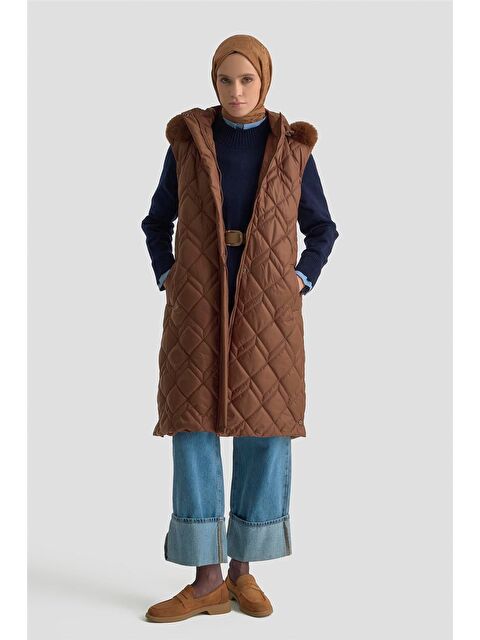 ARMİNE Yelek 25Kt505 Camel - S000489774-4557