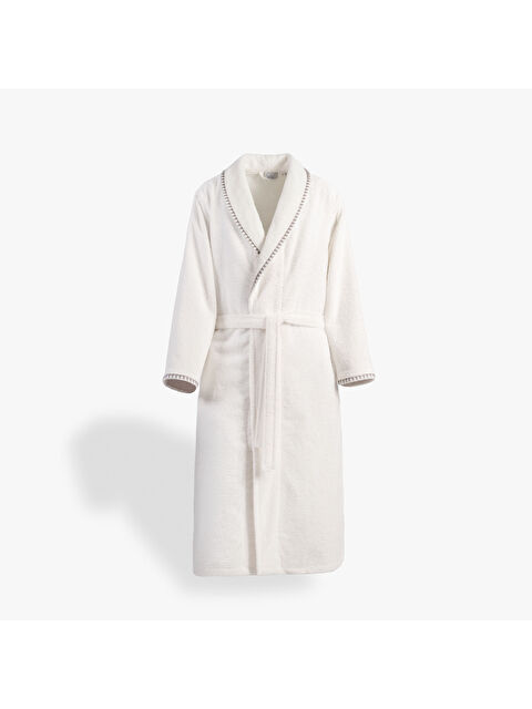 Green Black Tria Erkek Bornoz %100 Pamuk Jakarlı Krem-Vizon - S000516847-19966