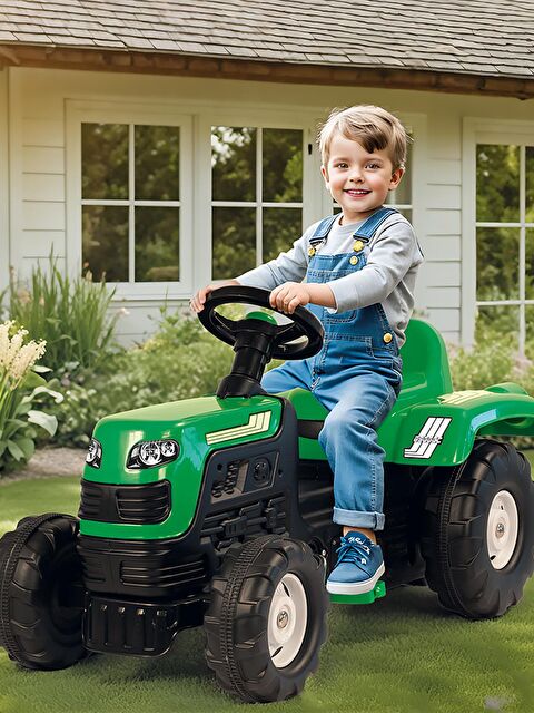 Dolu Oyuncak Ranchero Pedallı Traktör - Yeşil