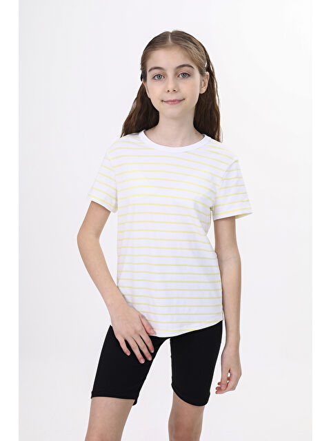 Toontoykids Kız Çocuk Çizgili Tişört - S000359078-20065