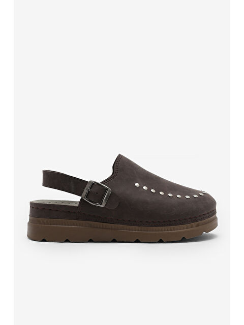 TONNY BLACK Kadın Kahverengi Rahat Kalıp Taşlı Tokalı Sandalet - S000526410-19413