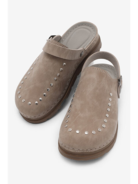 TONNY BLACK Kadın Bej Rahat Kalıp Taşlı Tokalı Sandalet - S000526410-19928